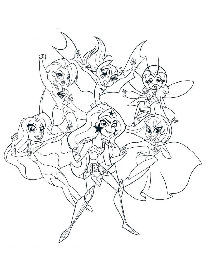 DC Super Hero Girls 1 Coloring Page - Free Printable Coloring Pages for Kids