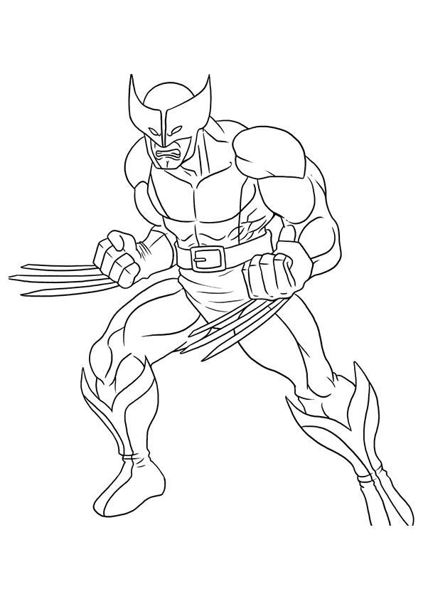 Wolverine Coloring Page | Coloring pages, Color, Wolverine