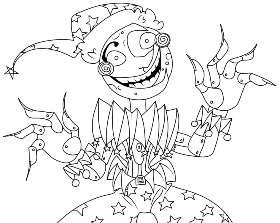 Evil Moondrop FNAF Coloring Pages - Coloring Cool - Coloring Home