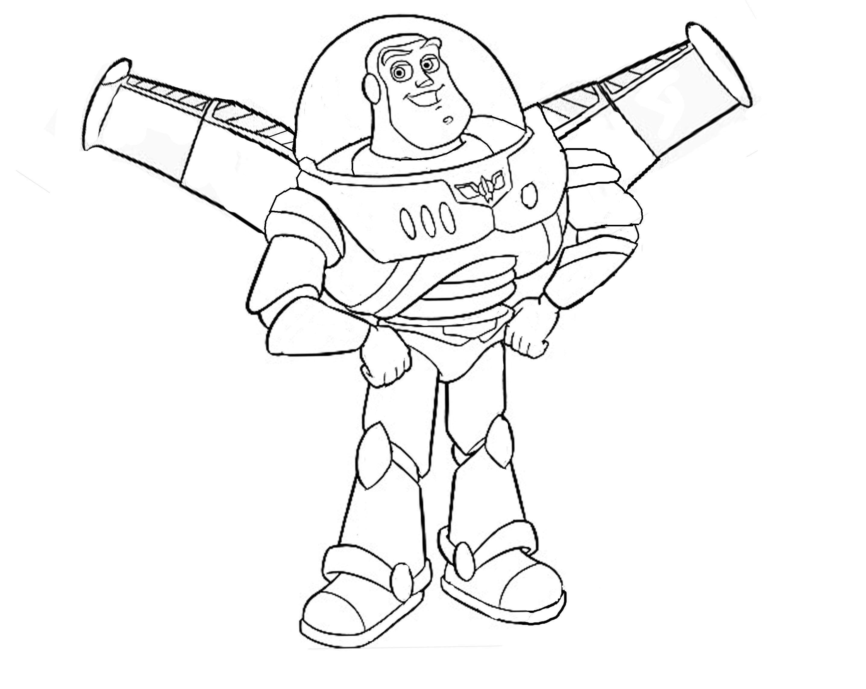Buzz Lightyear With His Wings Story Kids Coloring Page Coloring Home