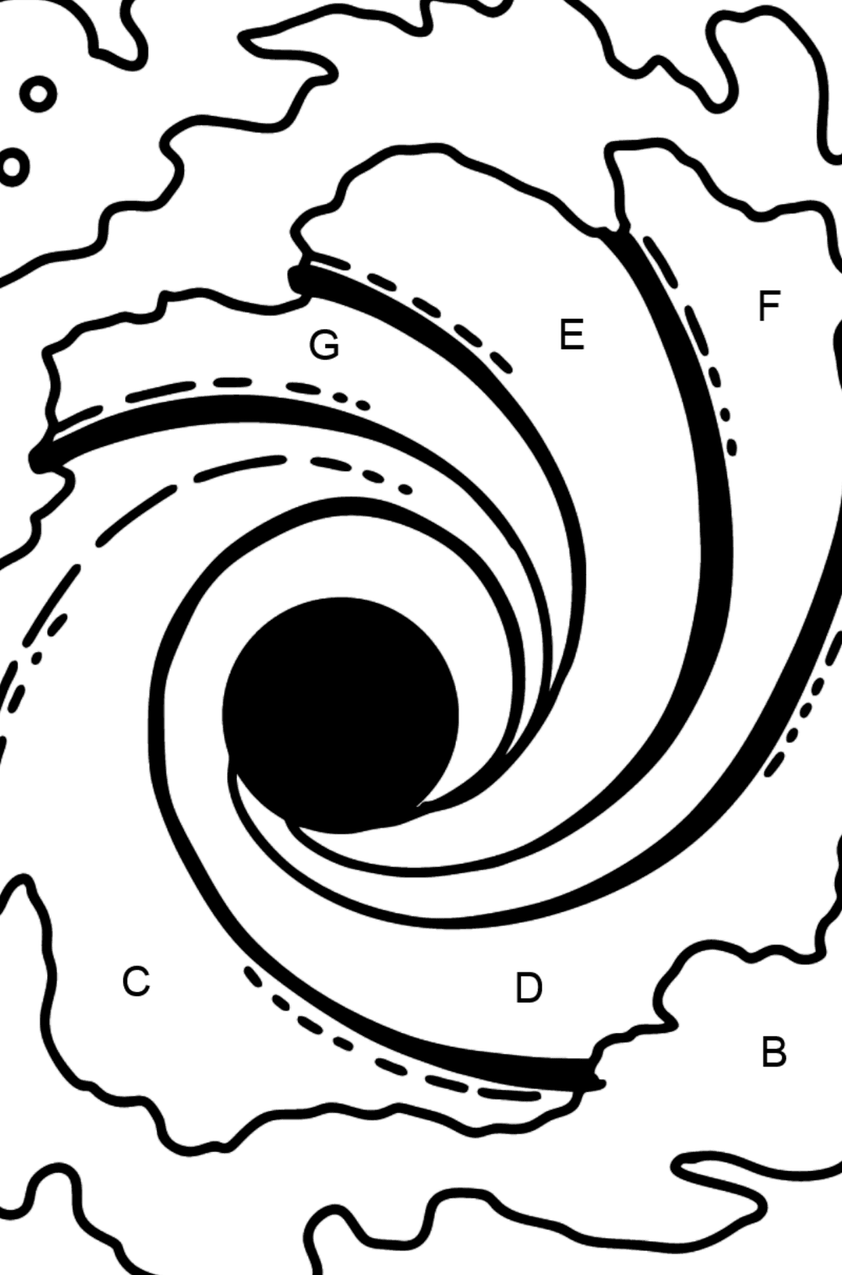 Black Hole coloring page ♥ Online or Printable for Free!