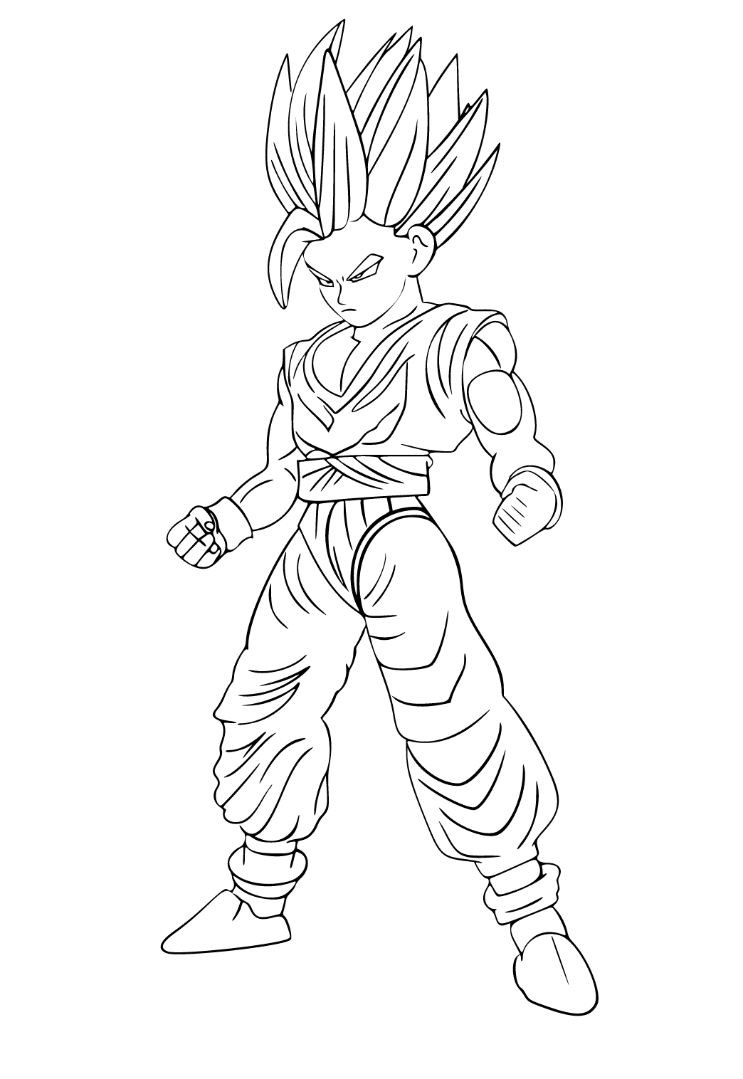 Free Printable Dragon Ball Z Goku Coloring Page, Sheet And Picture For  Adults And Kids (Girls And Boys)  - Coloring Home