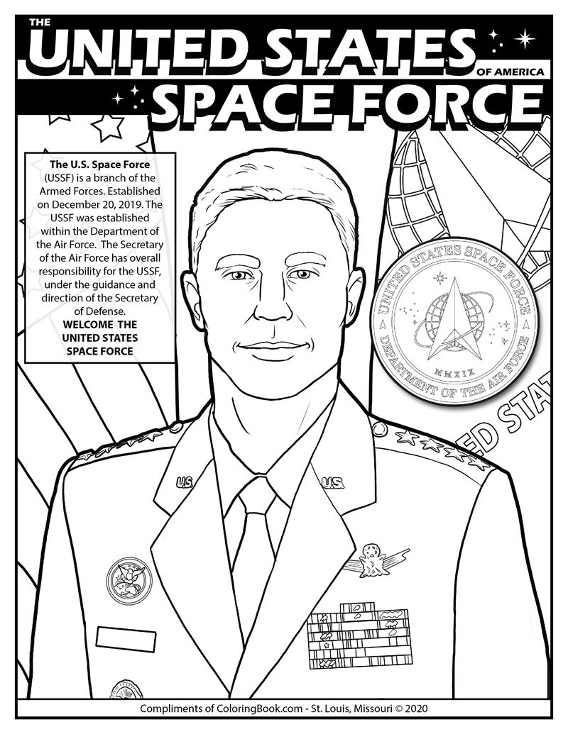Coloring Books | U.S. Space Force - Free Online Coloring Page