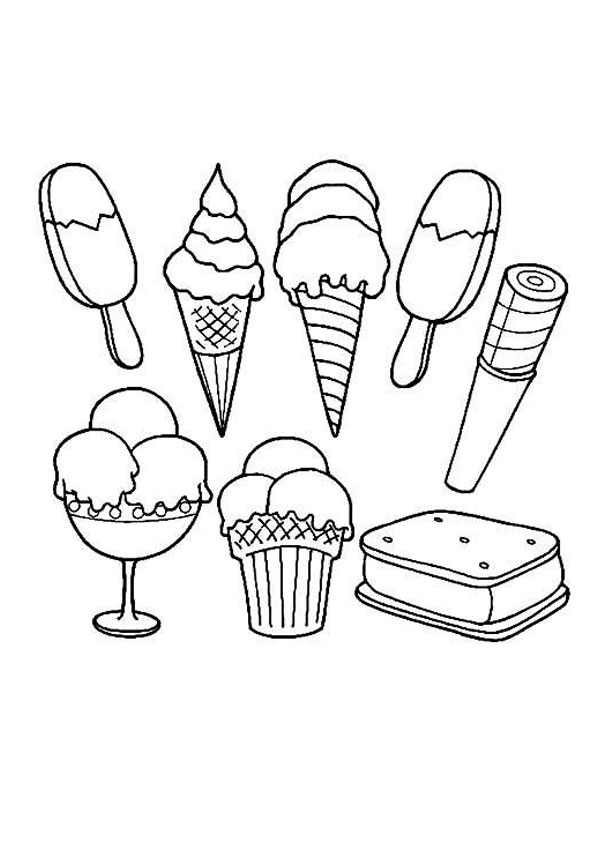 Coloring Pages Printable Summer Ice Cream Ice Cream Coloring Pages Download And Print For Free