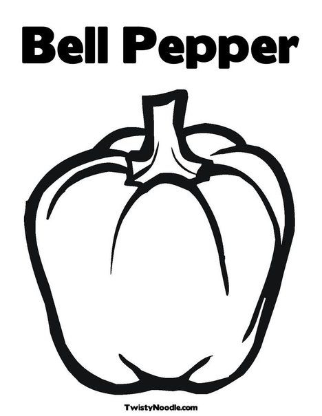 Bell Pepper | Stuffed green peppers, Fruit coloring pages, Vegetable coloring  pages