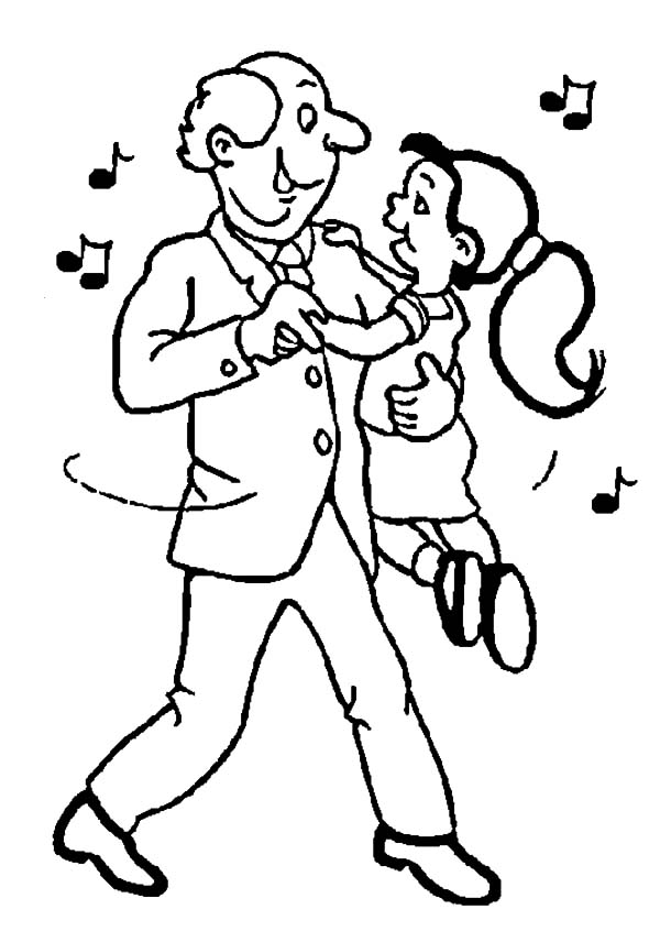 Me And My Grandfather Dance Coloring Pages : Color Luna
