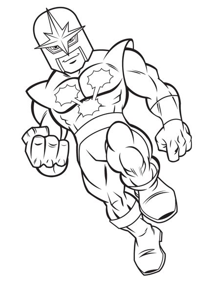 Draw Super Hero Squad Characters Sketch Coloring Page (With images ...
