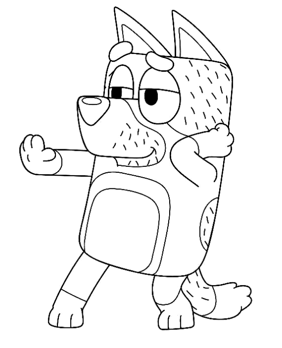 Drawing 4 from Bluey coloring page