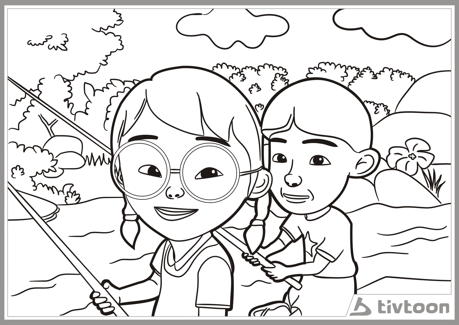 Upin And Ipin Coloring Pages   Coloring Home