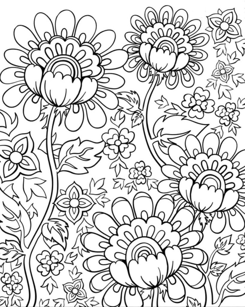 Flower Coloring Pages for Adults – coloring.rocks!