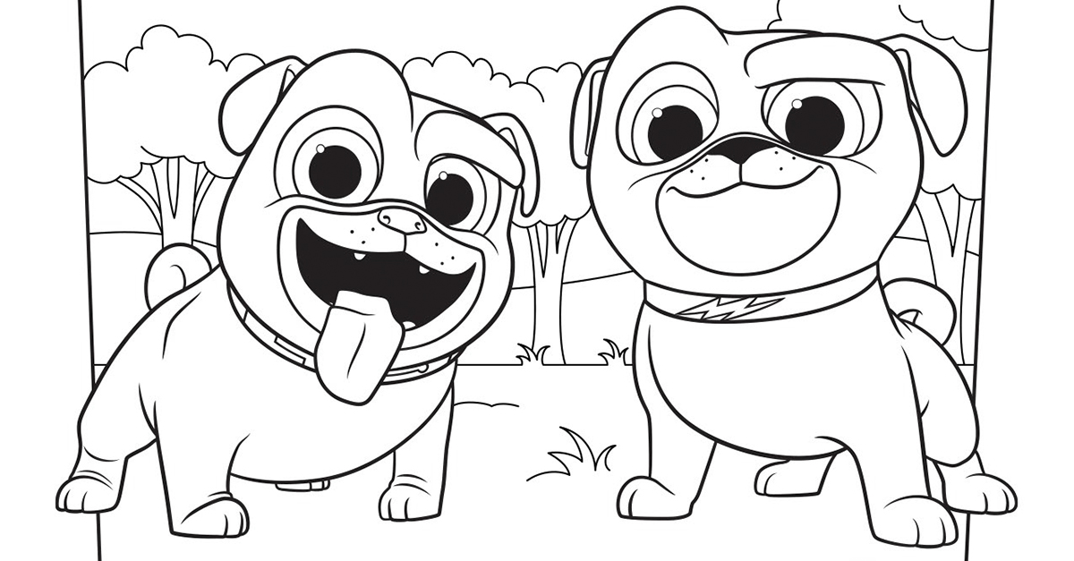 Bingo and Rolly Coloring Page Activity | Disney Family