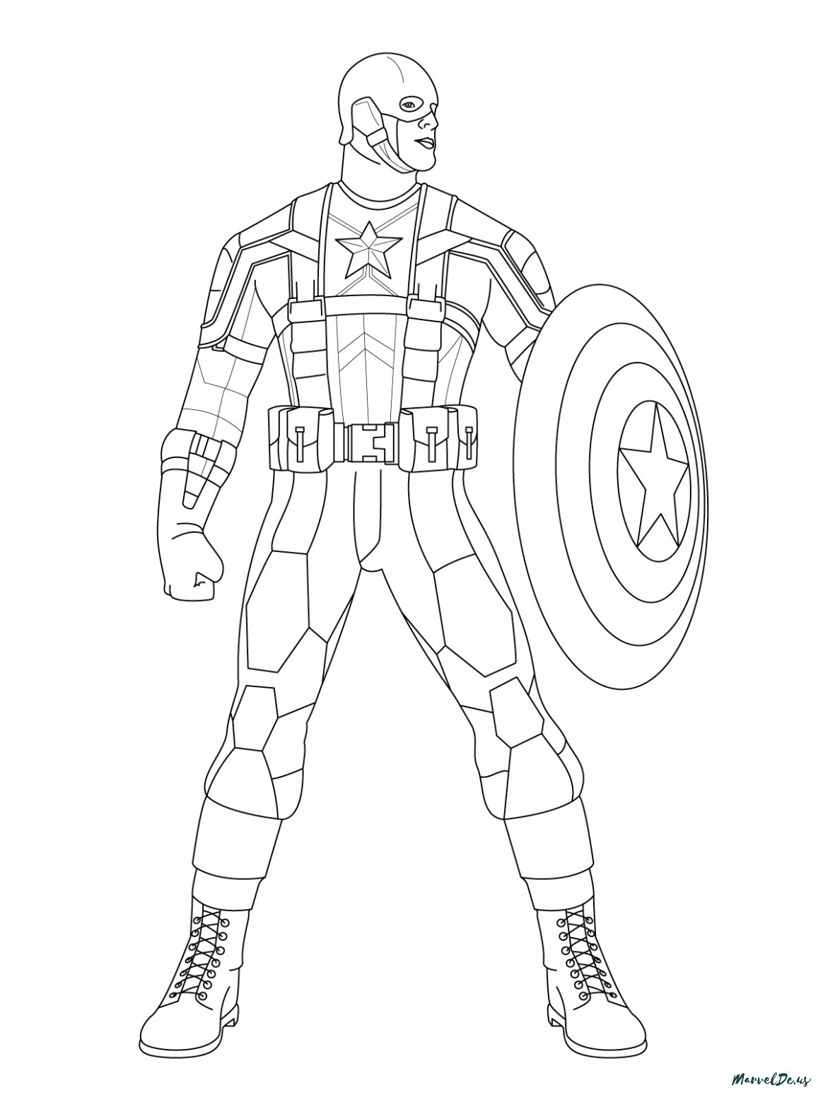 Avengers Infinity War Captain America Coloring Pages   Total ...