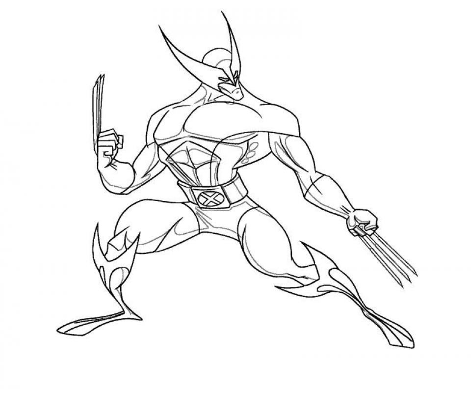 Wolverine Coloring Pages Printable - Coloring and Drawing