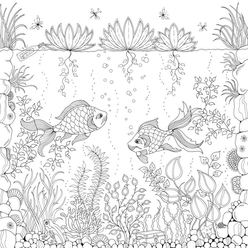 Coloring pages for adults: The Secret Garden, printable, free to download