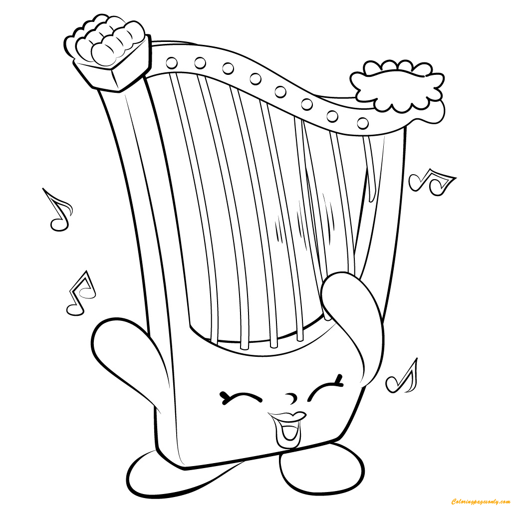 Hillary Harp Shopkin Season 5 Coloring Pages - Toys and Dolls Coloring Pages  - Coloring Pages For Kids And Adults
