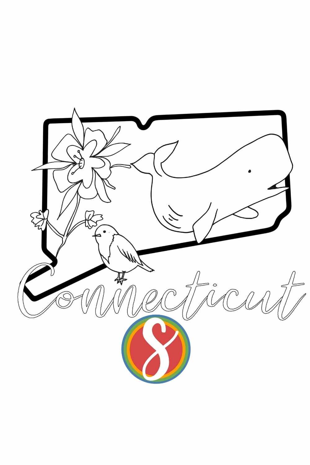 Free Connecticut Printable Coloring Page Activities — Stevie Doodles Free  Printable Coloring Pages