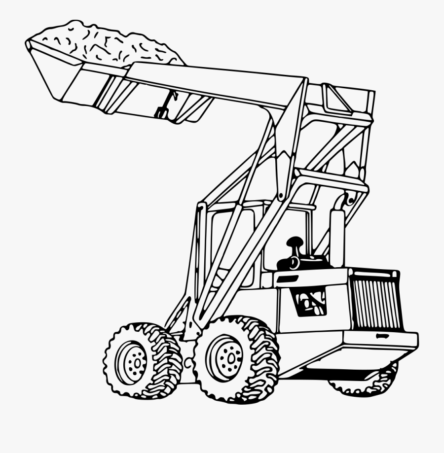 John Deere Tractor Loader Coloring Book Heavy Machinery - Black And White  Construction Equipment Clipart , Free Transparent Clipart - ClipartKey