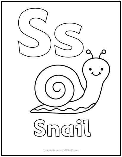 Alphabet Letter “S” Coloring Page | Print it Free