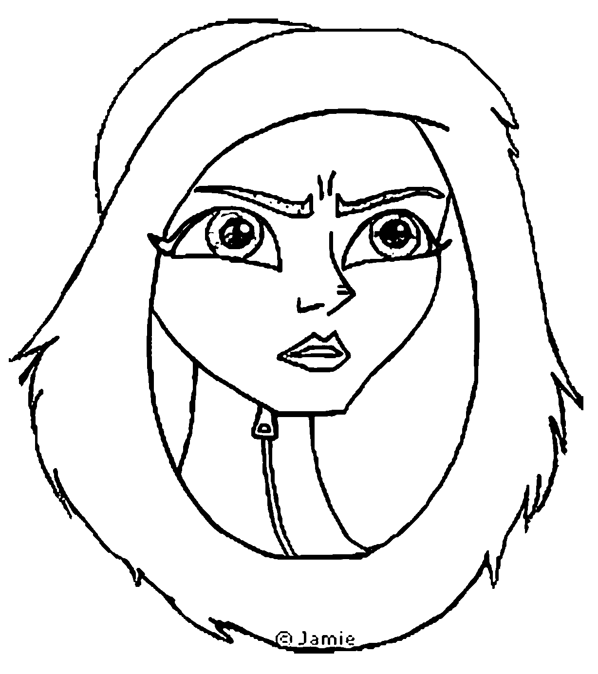 Star Wars Padme Clone Face Coloring Page | Wecoloringpage