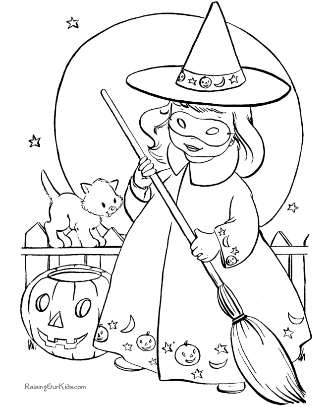 Free Printable Kids Halloween Coloring Pages - Coloring pages