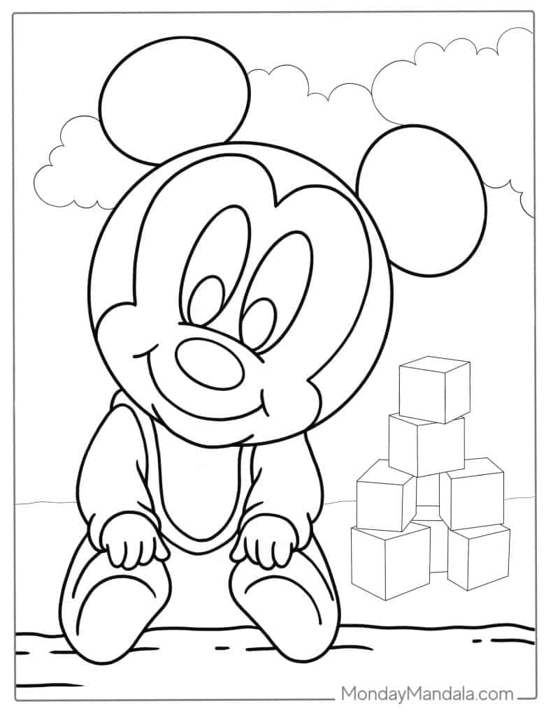 Mickey Mouse Coloring Page (Free PDF Printables) - Coloring Home