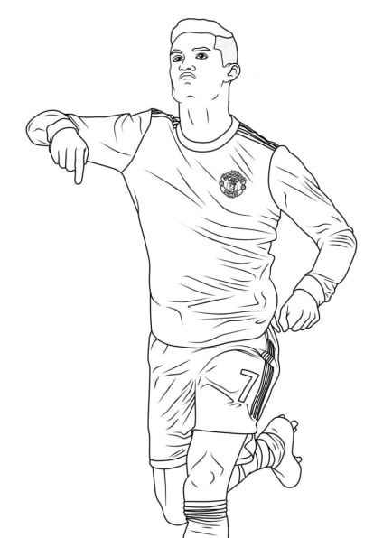 Cristiano Ronaldo coloring pages for children to color