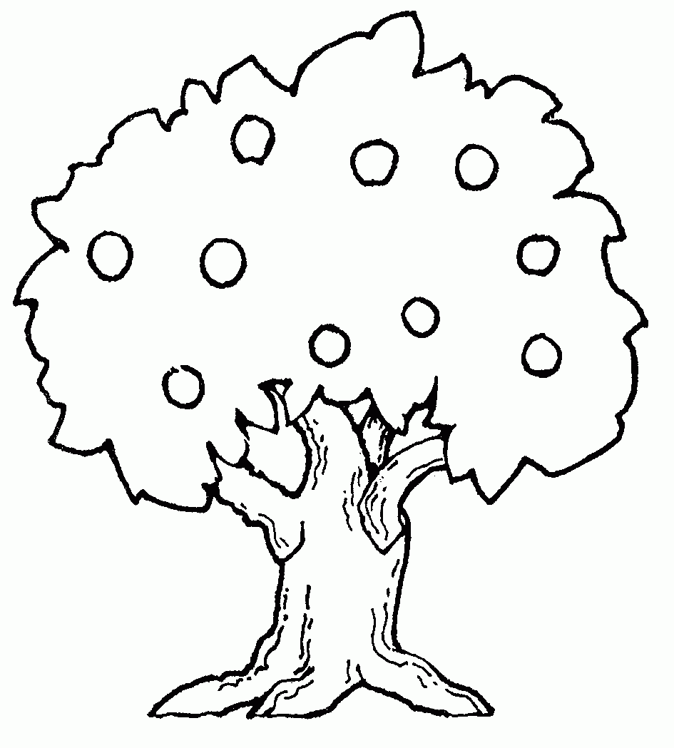 Download Coloring Page For Kids Apple Tree - Coloring Home