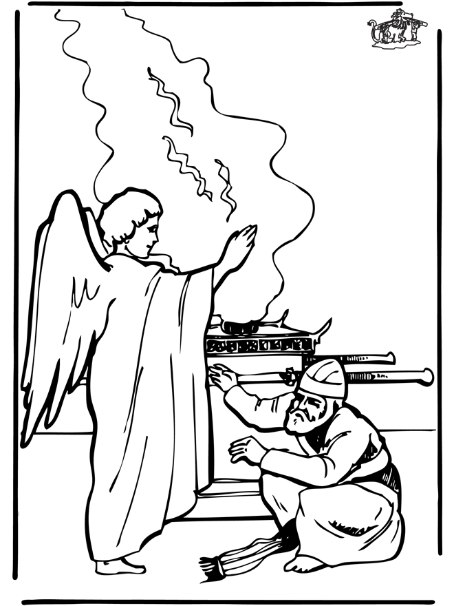 Zechariah And Elizabeth - Coloring Pages for Kids and for Adults