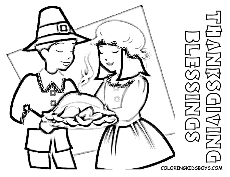 Coloring Pages Of Pilgrims - Coloring Page
