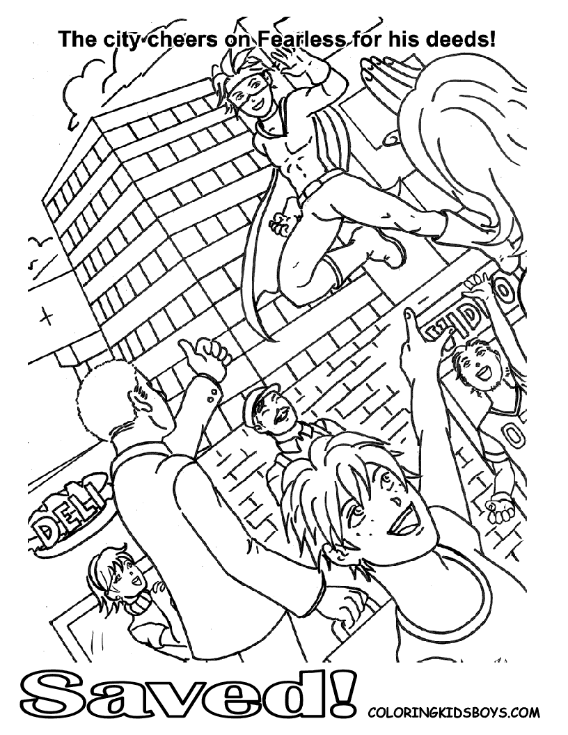Comic Books Coloring Page For Kids - Coloring Home