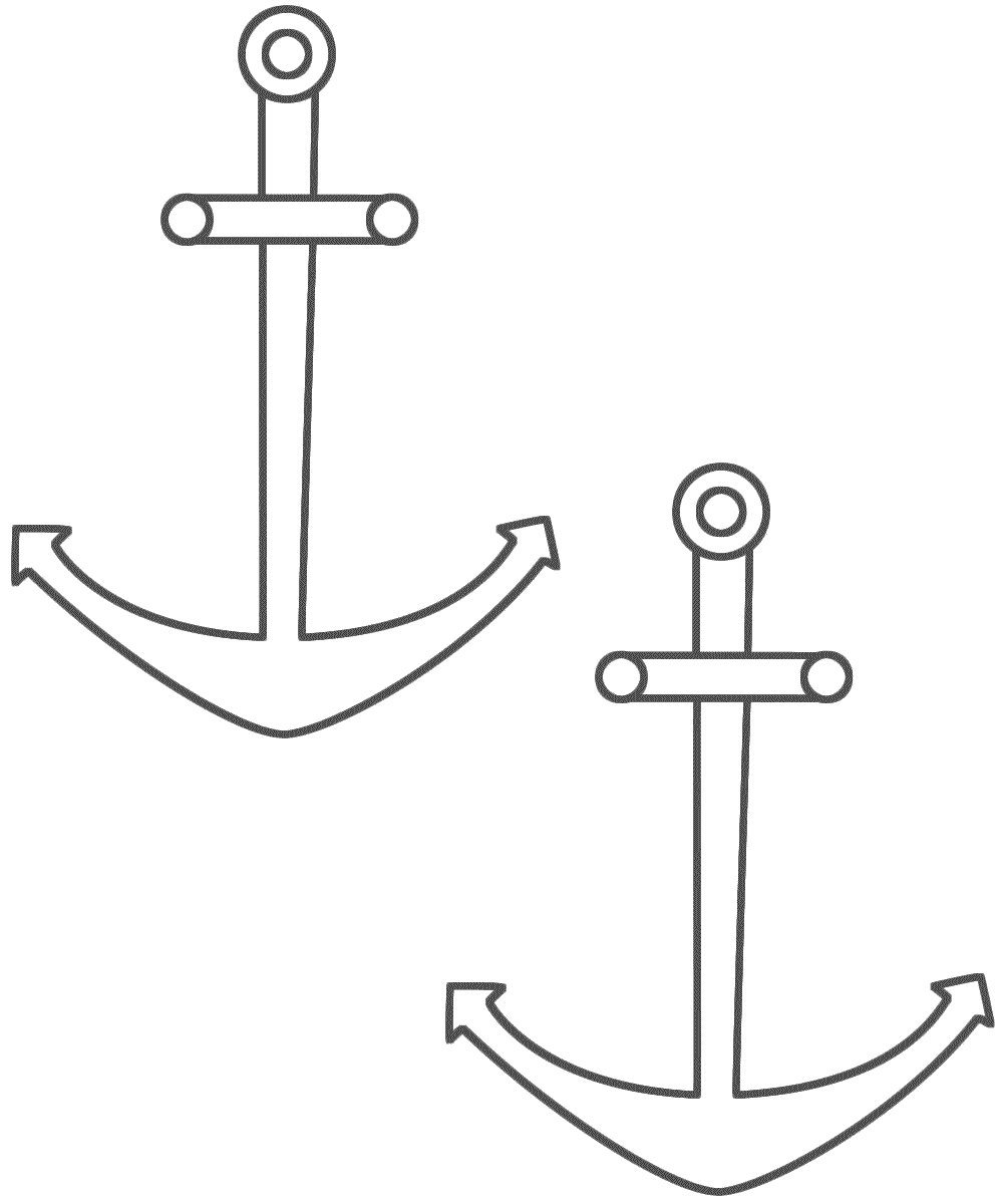Anchors - Coloring Page (Sea/Marine)