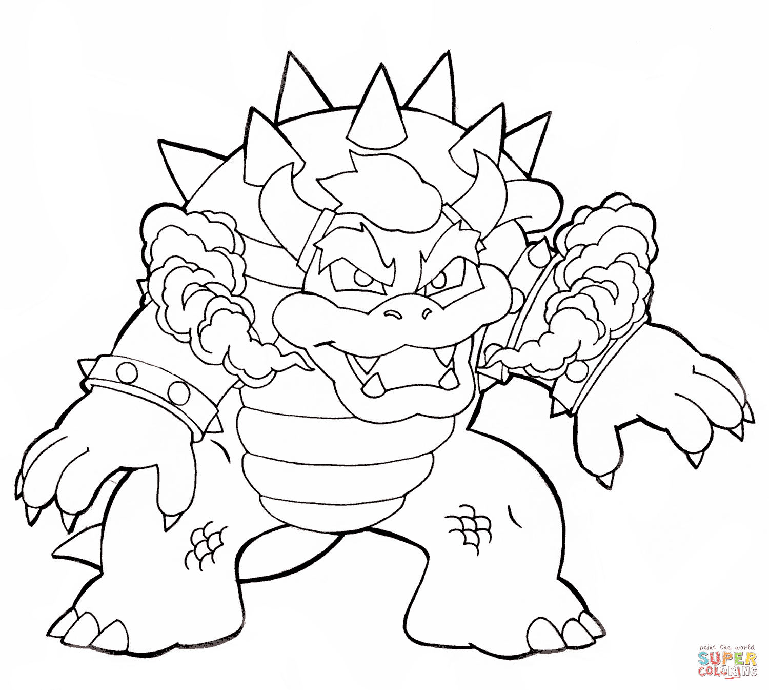 Bowser Coloring Pages Online.