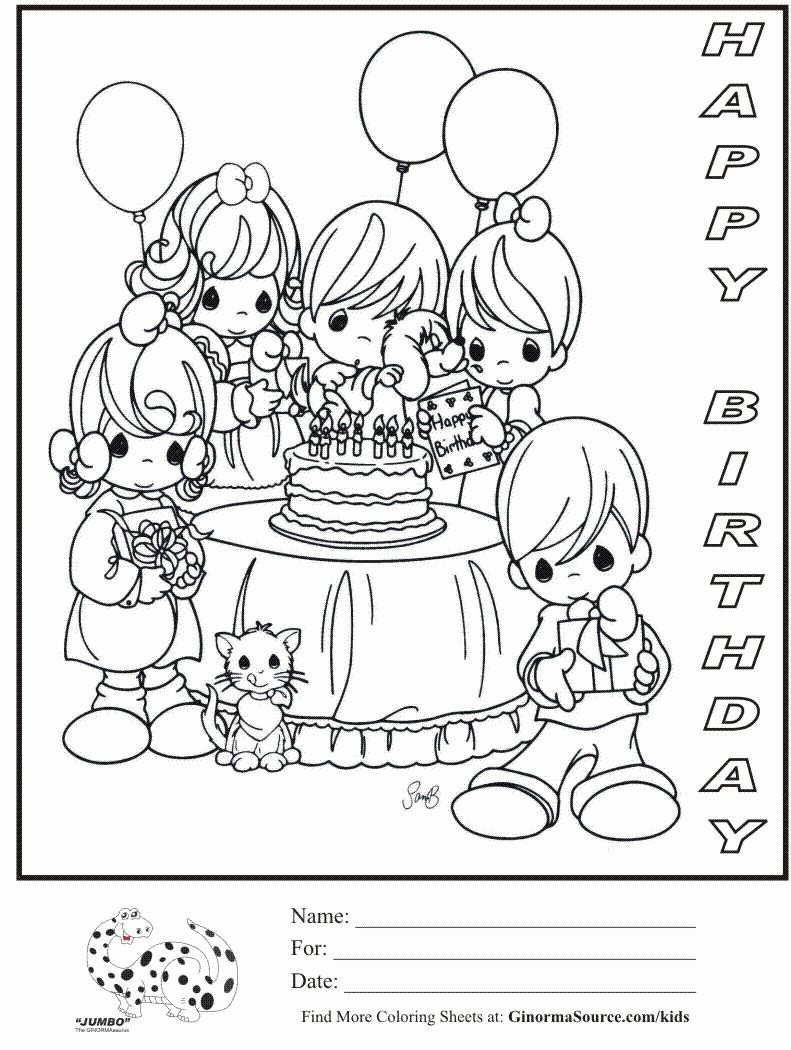 Happy Birthday For Mom - Coloring Pages for Kids and for Adults