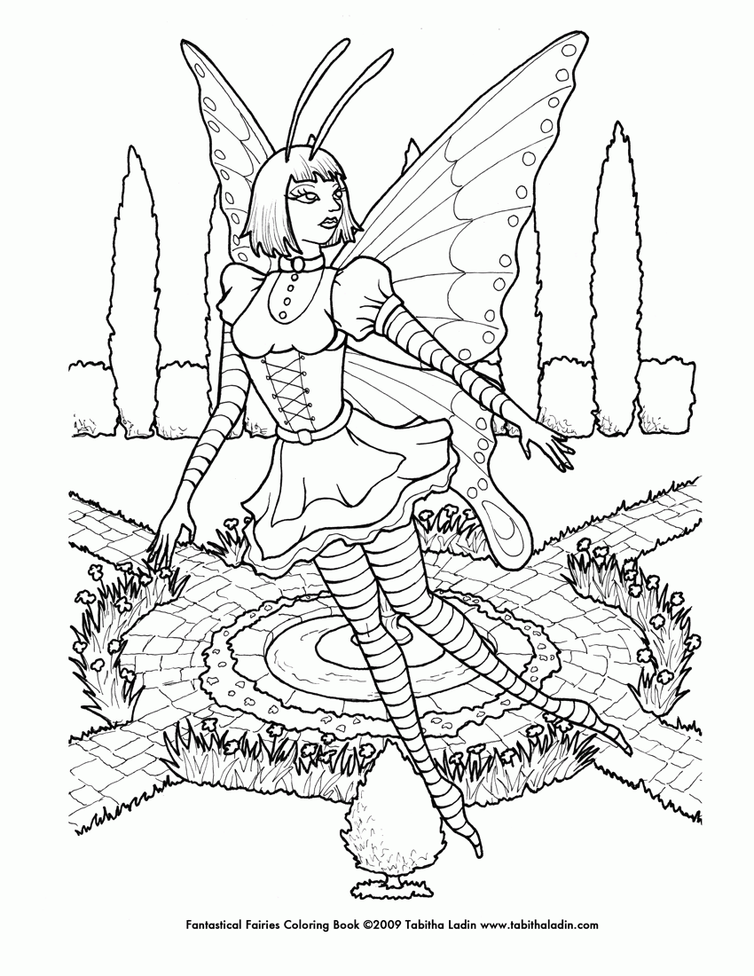 Dark Fairy - Coloring Pages for Kids and for Adults