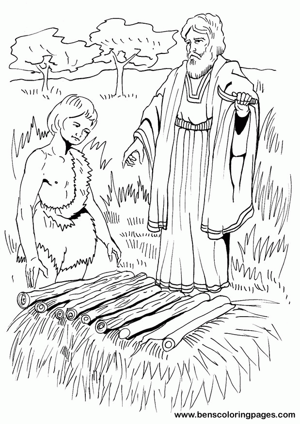 Abraham And Isaac Story Coloring Page - High Quality Coloring Pages
