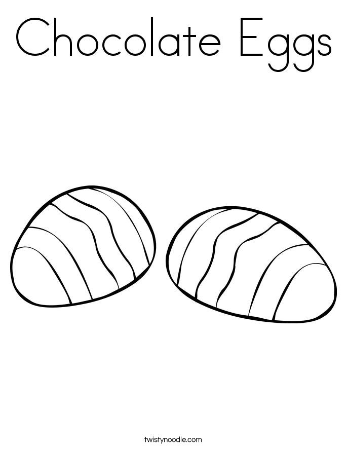 Chocolate Eggs Coloring Page - Twisty Noodle