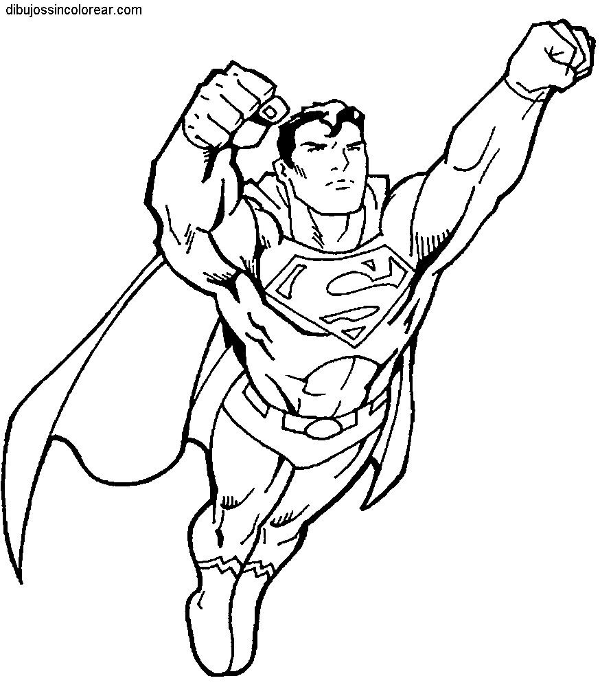 Image of Superman to download and color - Superman Kids Coloring Pages