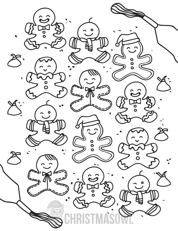 Free Gingerbread Man Coloring Page