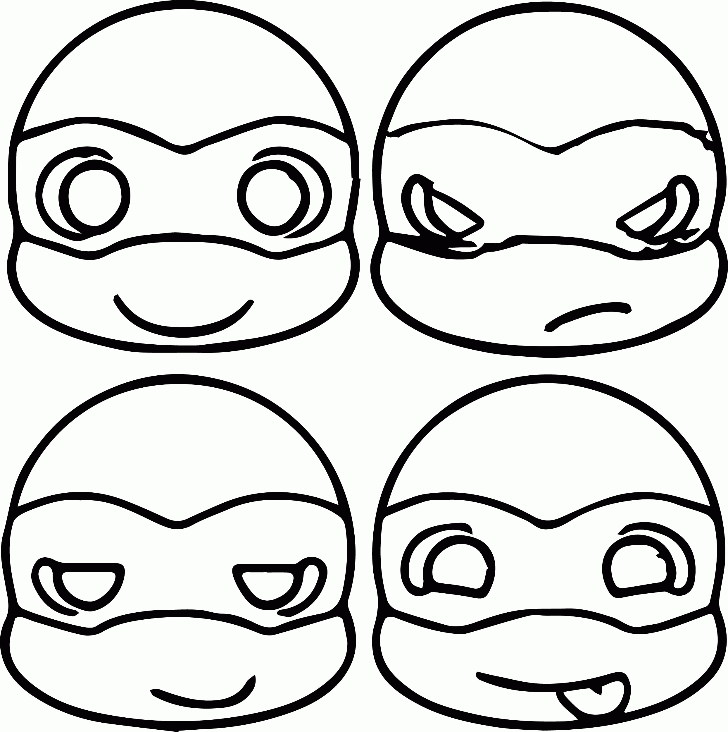 Ninja Turtle Color Sheets - Coloring Pages for Kids and for Adults