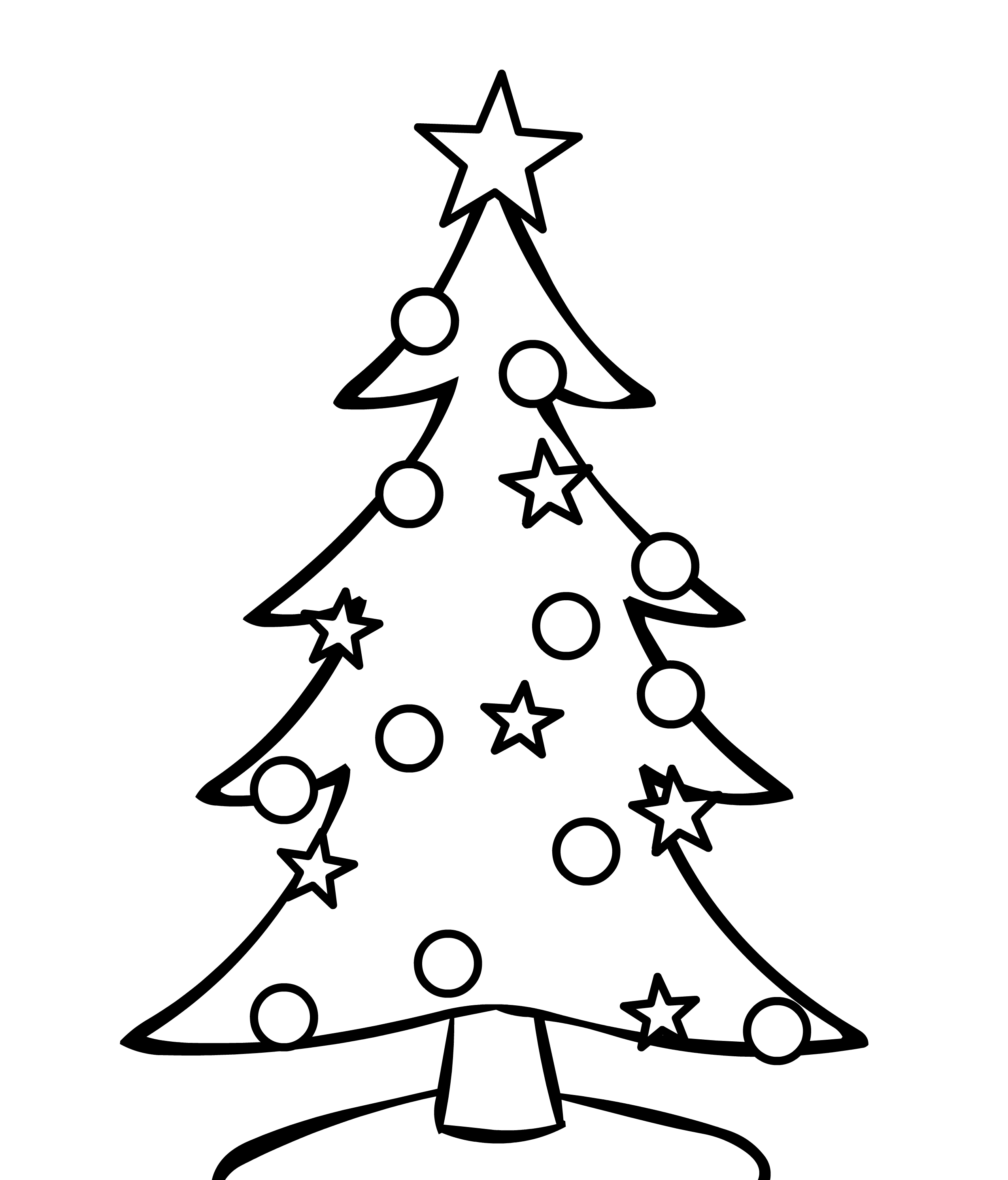 Christmas Tree Coloring Pages For Children   Christmas Coloring ...