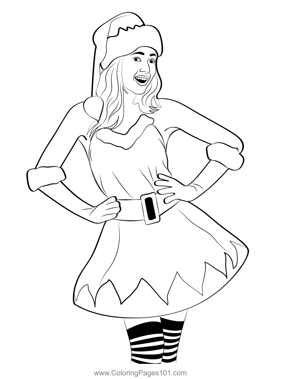 Elf 1 Coloring Page for Kids - Free Elfs Printable Coloring Pages Online  for Kids - ColoringPages101.com | Coloring Pages for Kids