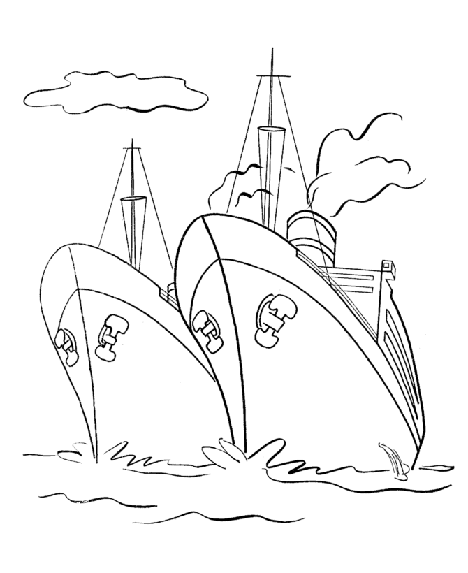 Vehicle Coloring Pages - Cars / Planes / Boats / Ships / Trains ...