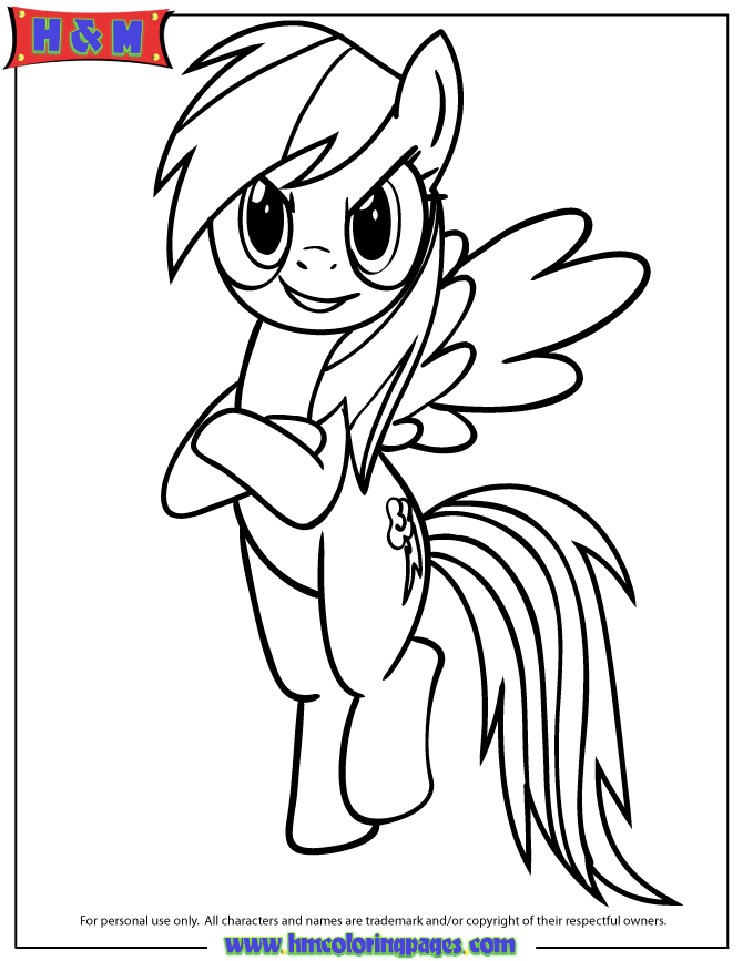 My Little Pony Rainbow Dash Flying Coloring Pages - HiColoringPages