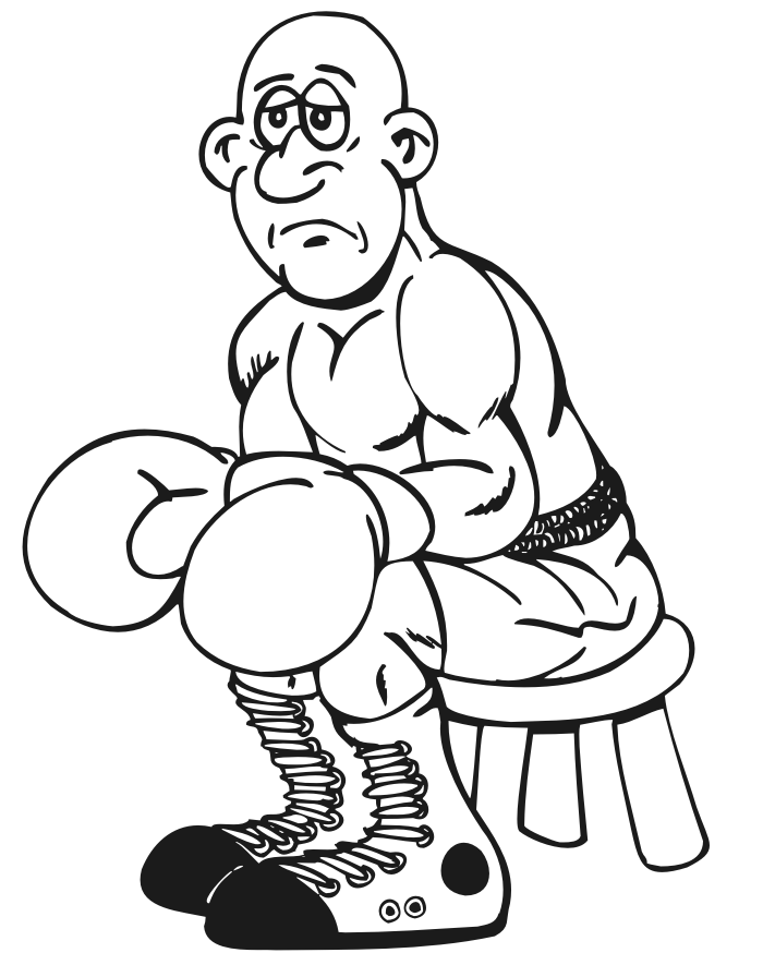 Summer Olympics Coloring page | Boxing Coloring Page