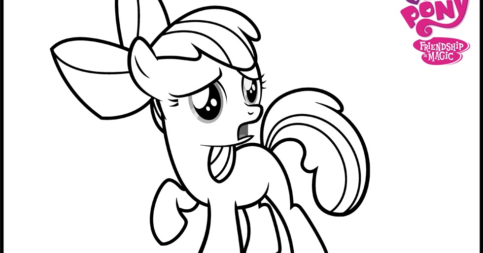 MLP Apple Bloom Coloring Pages Team colors - Afvere