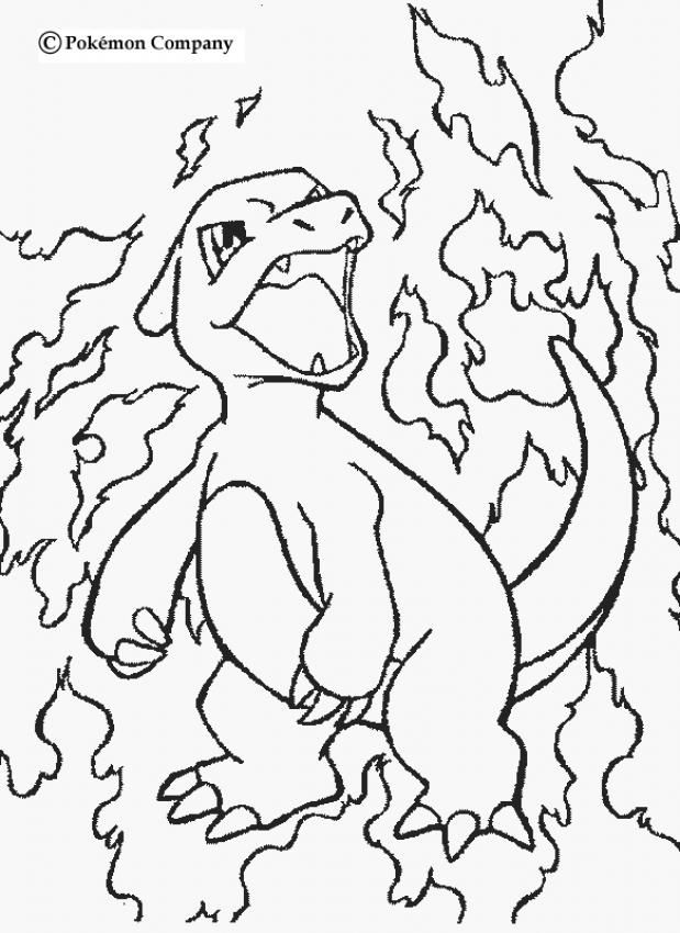 Charmeleon Pokemon coloring page. More Fire Pokemon Coloring ...