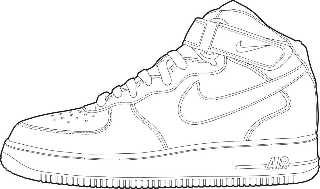 Basketball Shoes Coloring Pages at GetDrawings | Free download