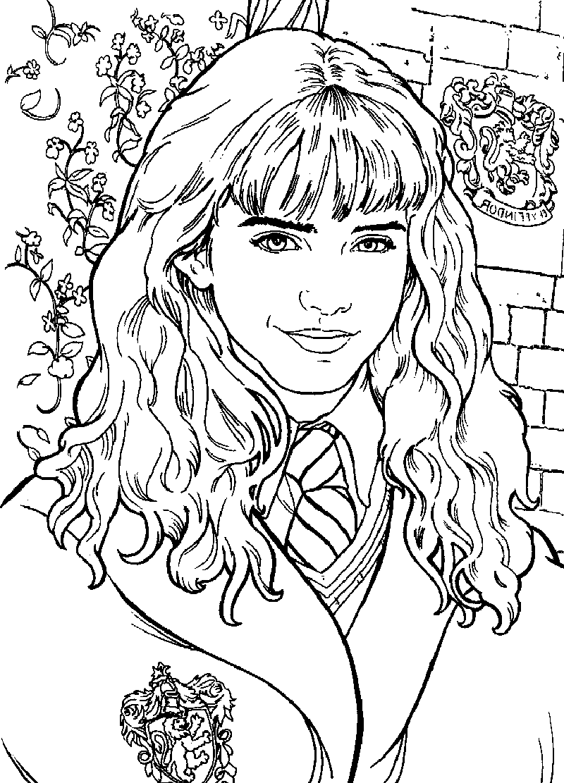 Harry Potter Coloring Pages Printable / Hermione Granger Coloring Pages