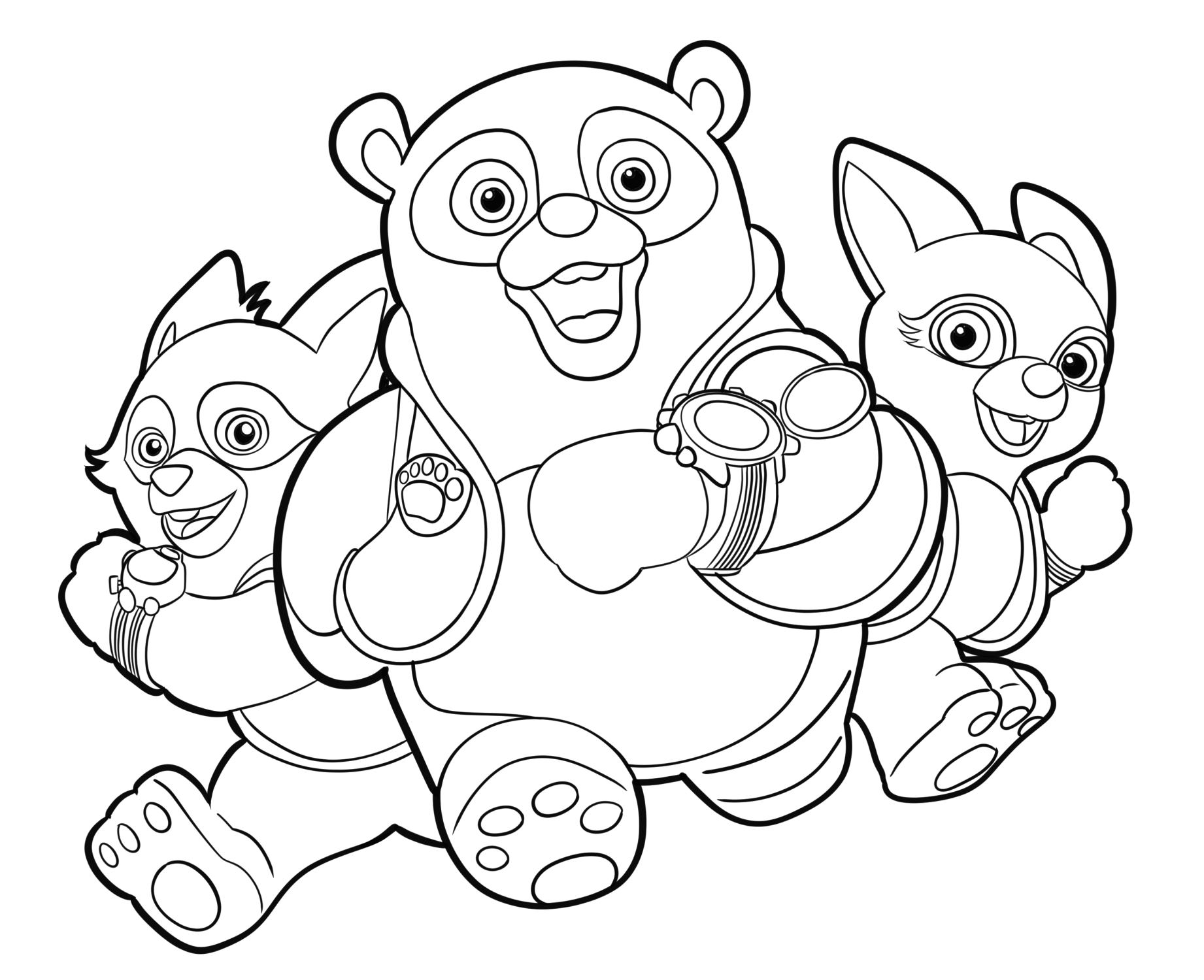Oso, Wolfy, Dotty from Special Agent Oso coloring page