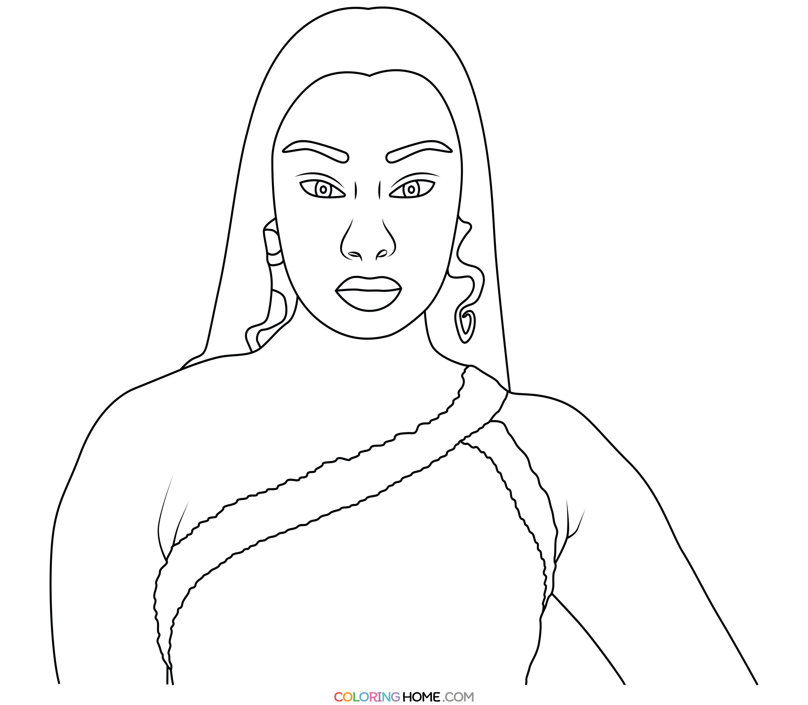 Megan Thee Stallion coloring page